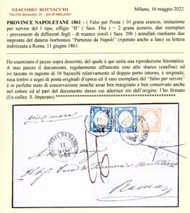 1861 - 10 grana arancio, falso per ... 