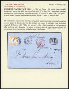 1862 - 10 grana giallo arancio, ... 