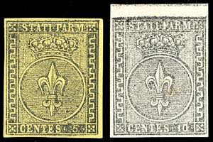 1852 - 5 e 10 cent. prima emissione (1,2), ... 
