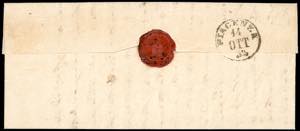 1857 - 25 cent. bruno lilla, III ... 