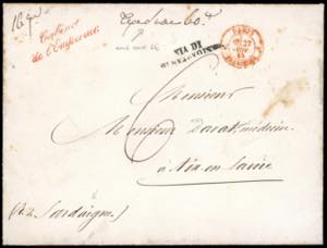 SARDEGNA SAVOIA-FRANCIA 1855 - Busta da ... 