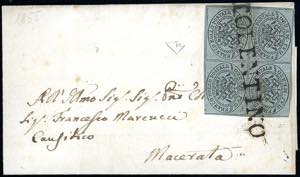 1855 - 1/2 baj grigio (1), blocco ... 