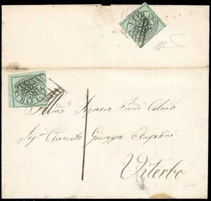 1852 - 1 baj verde grigiastro (2), ... 