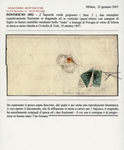 1857 - 1 baj verde grigiastro (2), ... 