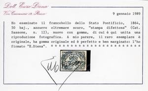 1864 - 50 baj azzurro oltremare ... 