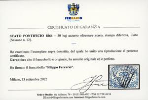 1864 - 50 baj azzurro oltremare ... 