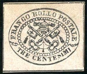 1867 - 3 cent. grigio rosa (14), perfetto e ... 