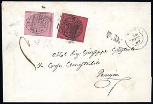 1867 - 80 cent. rosa lillaceo e 20 cent, ... 