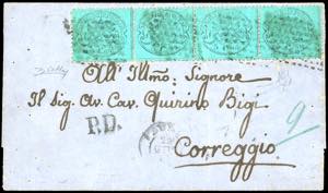 1869 - 5 cent. azzurro verdastro (25b), ... 