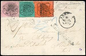 1869 - 5 cent. azzurro verdastro, evidente e ... 