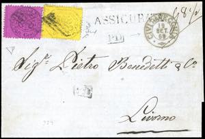 1869 - 20 cent. lillia rosa e 40 cent. ... 