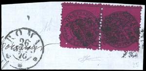 1870 - 20 cent. rubino (28f), coppia ... 