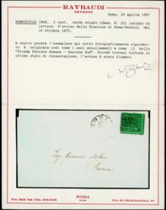 1870 - 2 cent. verde chiaro (22), ... 