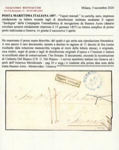 SARDEGNA-ARGENTINA 1857 - Lettera ... 