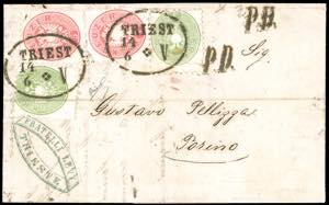 SARDEGNA-AUSTRIA 1867 - 3 kr. Verde, 5 kr. ... 