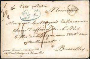 SARDEGNA-BELGIO 1853 - Busta diplomatica in ... 