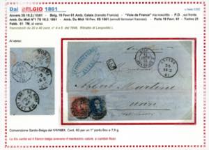 SARDEGNA-BELGIO 1861 - Lettera da ... 