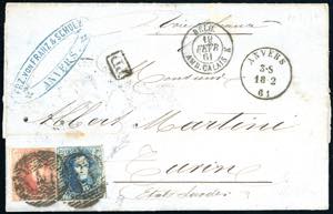 SARDEGNA-BELGIO 1861 - Lettera da Anversa ... 