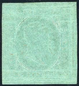1853 - 5 cent. verde (4), nuovo, ... 
