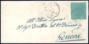 1855 - 5 cent. verde (4), perfetto, isolato ... 