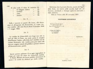 1857 - Decreto di emissione dei ... 