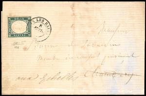 1857 - 5 cent. verde mirto (13A), perfetto e ... 