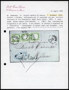 1863 - 5 cent. verde chiaro ... 