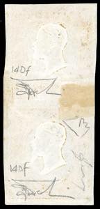 1862 - 10 cent. bistro arancio, ... 