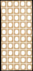 1863 - 10 cent. bistro (14E), foglio ... 