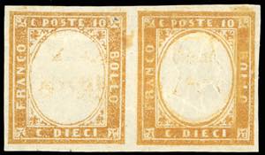 1863 - 10 cent. bistro, coppia ... 