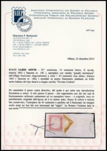 1863 - 10 cent. bistro, frazionato ... 