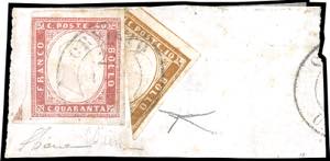 1863 - 10 cent. bistro, frazionato ... 