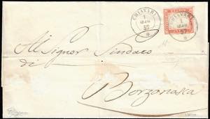 1857 - 40 cent. vermiglio rosa ... 