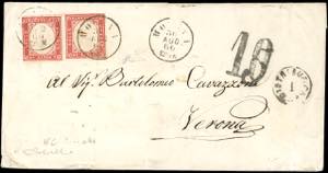 1860 - 40 cent. rosso (16C), ... 