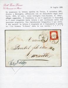 1861 - 40 cent. rosso vermiglio, ... 