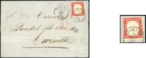 1861 - 40 cent. rosso vermiglio, ... 