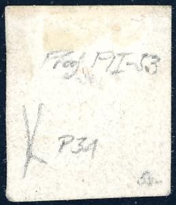 1858 - 1/2 grano azzurro, carta a ... 