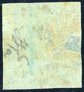 1851 - 1 quattrino nero su azzurro ... 