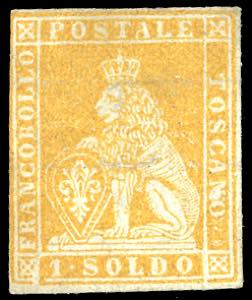 1851 - 1 soldo ocra su grigio (2), varietà ... 