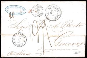 SARDEGNA-IMPERO TURCO 1848 - Lettera ... 