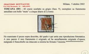 1851 - 60 crazie scarlatto su ... 
