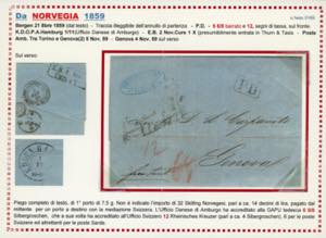 SARDEGNA-NORVEGIA 1859 - Lettera ... 