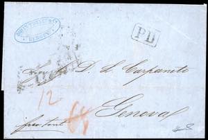 SARDEGNA-NORVEGIA 1859 - Lettera in porto ... 