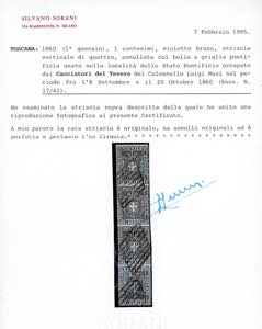 1860 - 1 cent. violetto bruno ... 