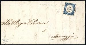 1861 - 20 cent. azzurro scurissimo IV ... 
