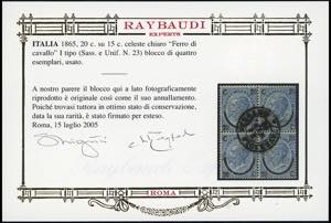 1865 - 20 cent. su 15 cent. Ferro ... 