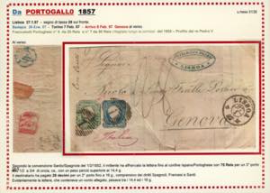 SARDEGNA-PORTOGALLO 1857 - 25 r. e ... 