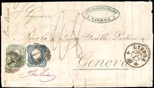 SARDEGNA-PORTOGALLO 1857 - 25 r. e 50 r. ... 