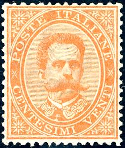 1879 - 20 cent. Umberto I (39), nuovo, gomma ... 