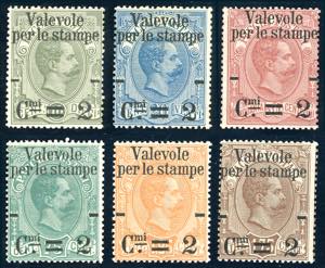 1890 - Soprastampati Valevole per le ... 
